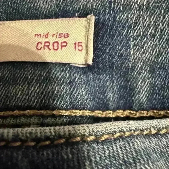 So Mia rise CROP Jeans size 15 distressed J15 - Picture 6 of 8